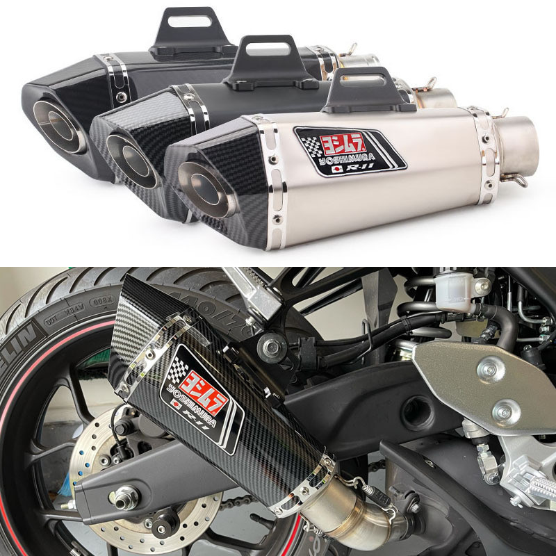 YJ Universal 36-51mm motorcycle exhaust with Db killer stickers muffler for Z900 GSXR1000 SV650 R6 R