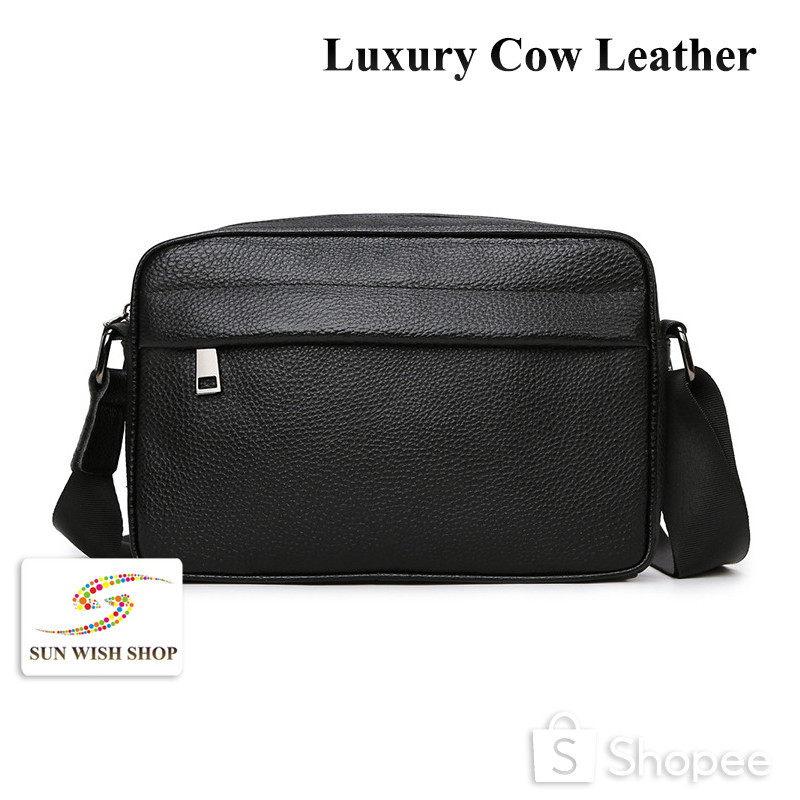 Sunwishsws-lcl03 2024 แฟชั่นเกาหลีหรูหราหนังวัวผู้ชายกระเป๋าสะพายกระเป๋าสะพายกระเป๋า Messenger