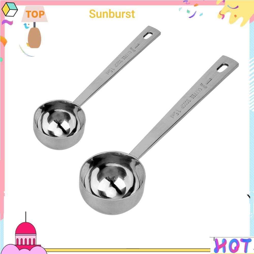 15ml/30ml Coffee Scoop Thicken สแตนเลส Tablespoon ช้อนตวง [Sunburst11.th]