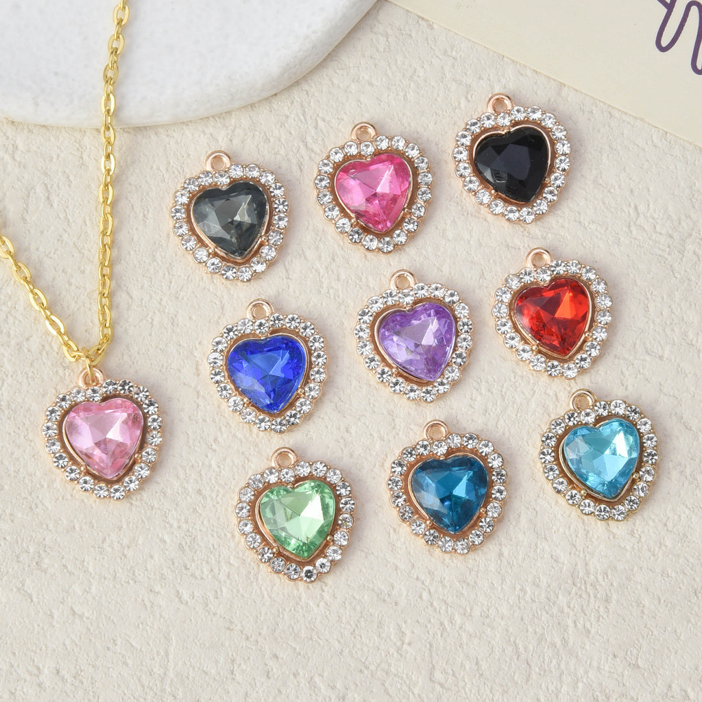 10pcs โลหะผสมรักจี้สำหรับ DIY ทำสร้อยคอสร้อยข้อมือเครื่องประดับเครื่องประดับ