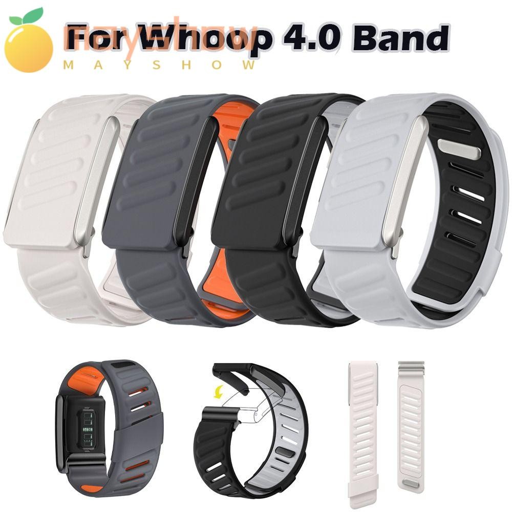 Mayshow Fitness Band,ซิลิโคนนุ่มเปลี่ยนสายรัด,คุณภาพสูงBreathableปรับสายรัดข้อมือกีฬาสําหรับ Whoop 4.0 สําหรับผู้หญิงผู้ชาย