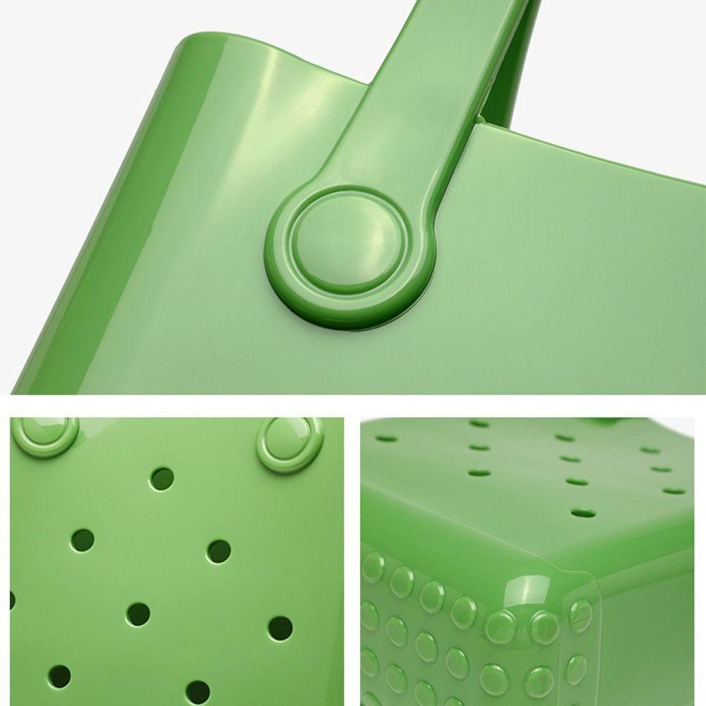 Spepember กระเป๋าชายหาดฤดูร้อน, DIY กระเป๋าถือ PVC สันทนาการพร้อมรู, Anti-slip กันน้ํา Sandproof Candy กระเป๋าถือสีผู้หญิง