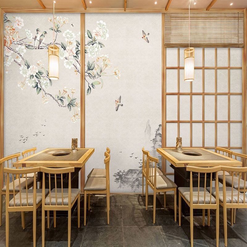 ที่กําหนดเองญี่ปุ่นภาพอุกิโยะและลมสคริปต์วอลล์เปเปอร์อิซากายะซูชิร้านอาหารหน้าจอไม้ภาพผนังกระดาษติดด้วยตนเองภาพจิตรกรรมฝาผนังสติก
