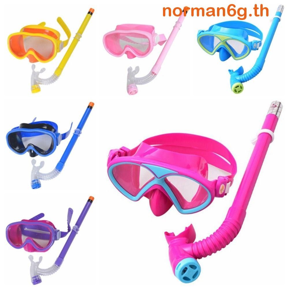 Anorman เด็ก Snorkel ชุด, กันน้ํา Anti-fog เด็กแว่นตาว่ายน้ํา, Dry Top Snorkel Combo ชุดแว่นตา Clear