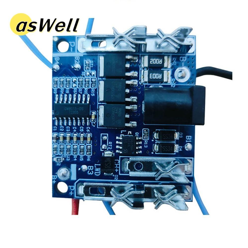 Aswell แบตเตอรี่ชาร์จ 3MOS บอร์ดโมดูลป้องกันแบตเตอรี่ลิเธียม