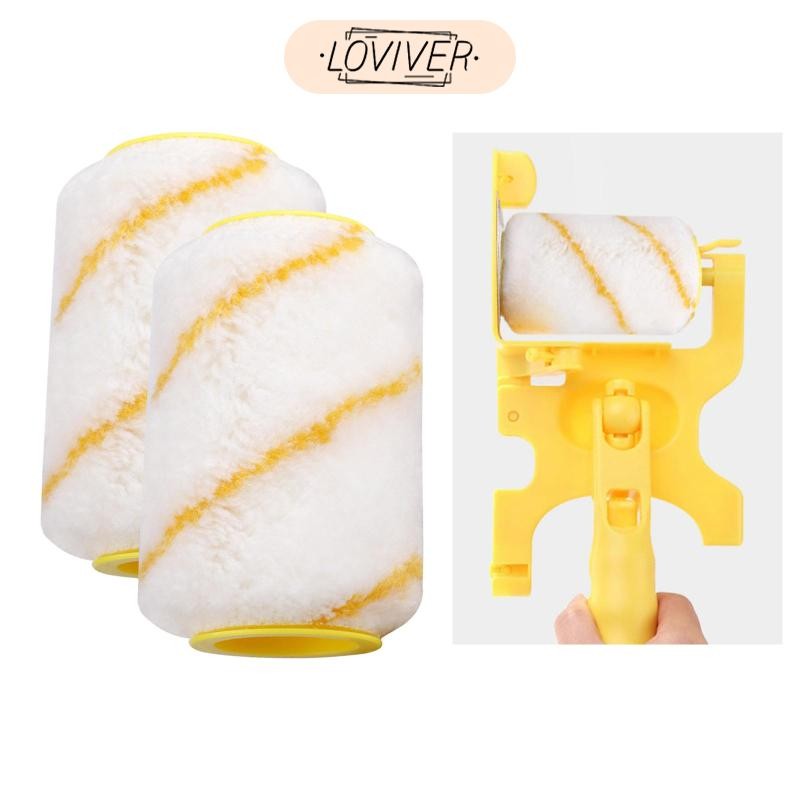 LOVIVER แปรงลูกกลิ้ง Multiuse สําหรับ Home Wall Ceilings DIY Paint Edger เพดานประตูตกแต่งเครื่องมือแปรงสีเครื่องมือ