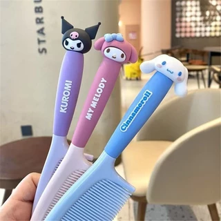SANRIO การ์ตูนน่ารัก ซานริโอ ชาม หวีสําหรับเด็กผู้หญิงผมยาวไม่เจ็บหนังศีรษะหวีนักเรียนผมหางม้าสไตล์ใหม่