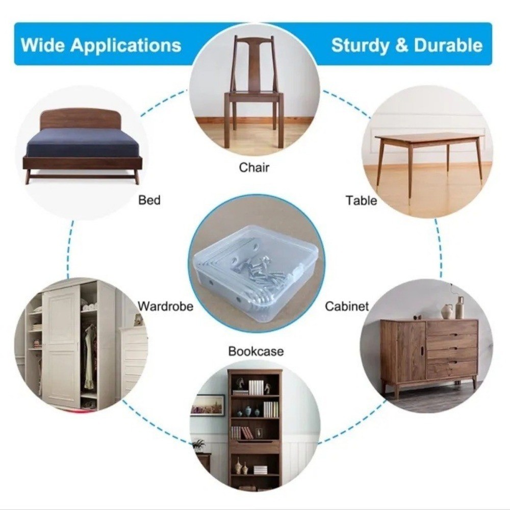 สแตนเลส ล-รูปวงเล็บมุมเฟอร์นิเจอร์วงเล็บมุมร่วมมุมเชื่อมต่อสําหรับชั้นวางตู้โต๊ะเก้าอี้ - รูปที่ 3