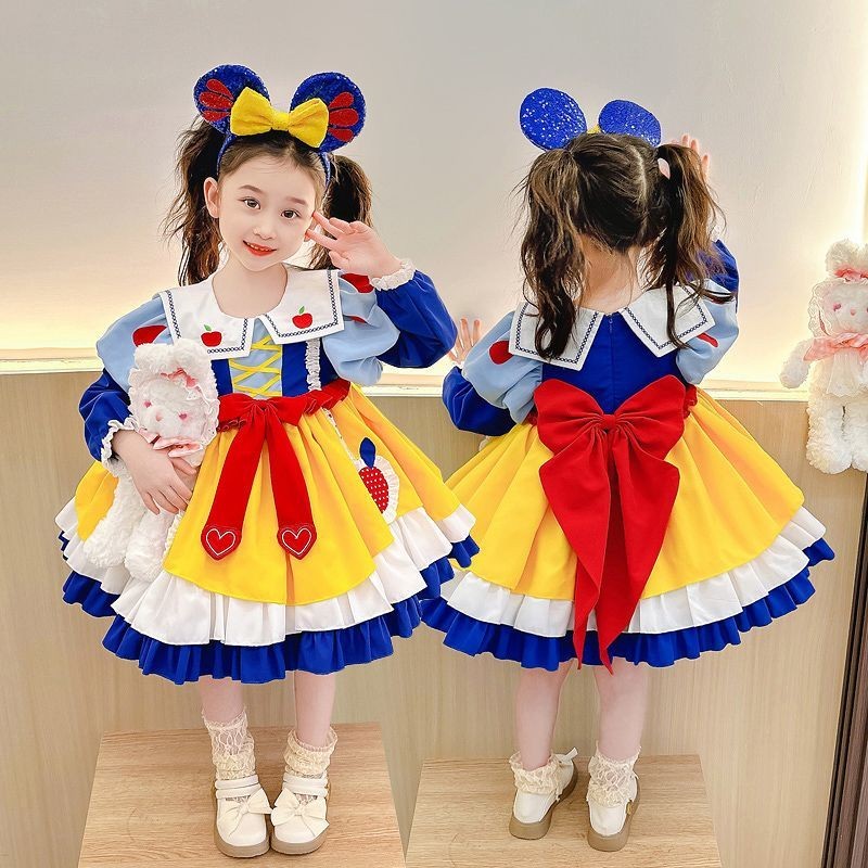 ชุด Lolita สำหรับเด็กหญิง ออกแบบสไตล์หิมะสีขาว น่ารักสำหรับวันเกิด