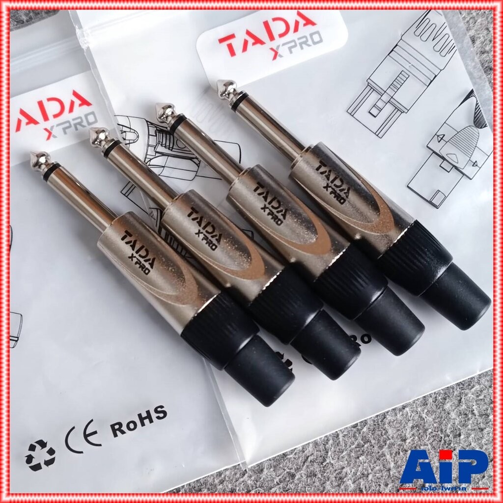 สีเงิน แพ็ค4ตัว TADA YSR-3007 phone mono สีเงิน ปลั๊กไมค์โมโน แจ็คไมค์mono ตัวผู้ YSR3007 YSR 3007 เอไอ-ไพศาล