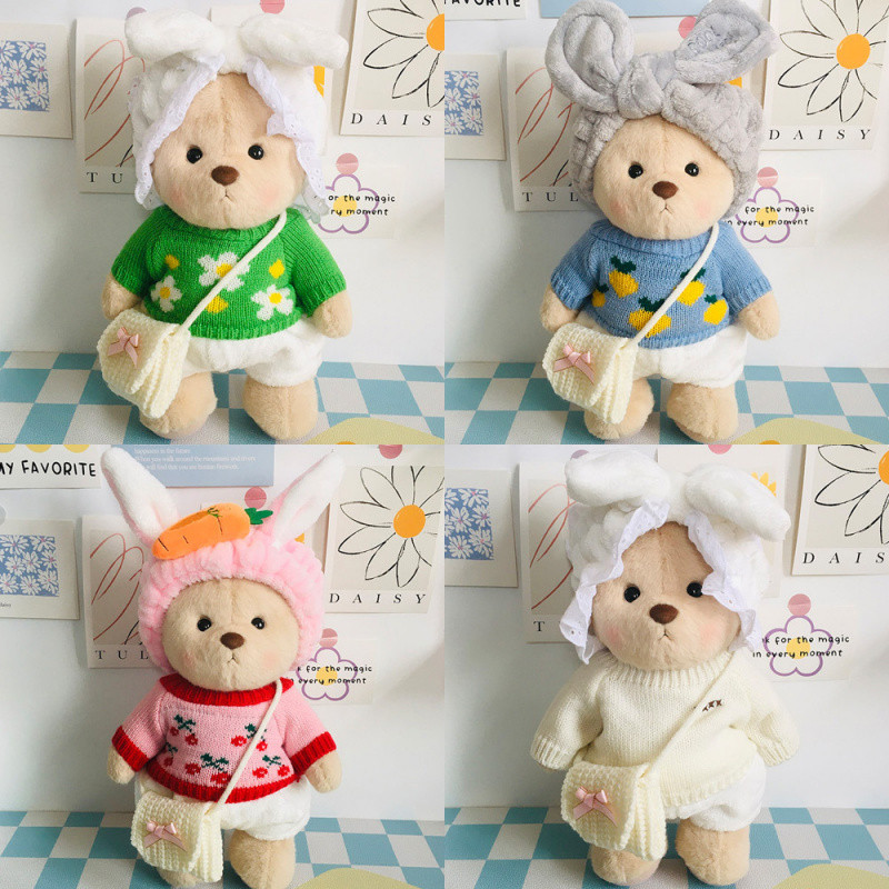 ชุดเสื้อผ้าตุ๊กตา 30 ซม. อุปกรณ์เสริมสำหรับเด็ก 3 ตัว 400%/Lila 600 ชุดเสื้อกันหนาวแฟชั่น 30 ซม. ตุ๊กตาหมี Lina ตุ๊กตาหมีเท็ดดี้ เปลี่ยนชุด DIY แต่งตัว