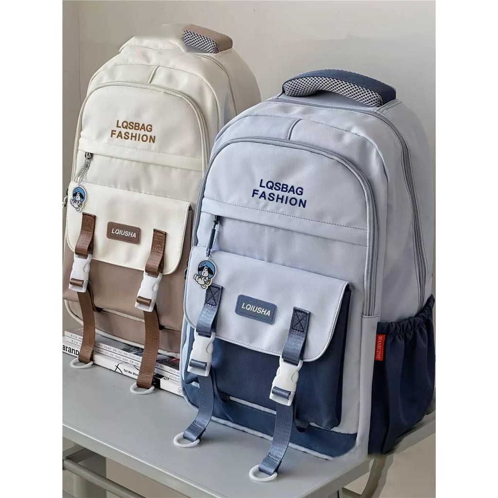 พร้อมส่ง❥กระเป๋านักเรียนเด็กผู้หญิงดั้งเดิมเฉพาะนักศึกษาวิทยาลัยกระเป๋าเป้ความจุขนาดใหญ่นักเรียนมัธยมต้นกระเป๋าเป้อเนกปร