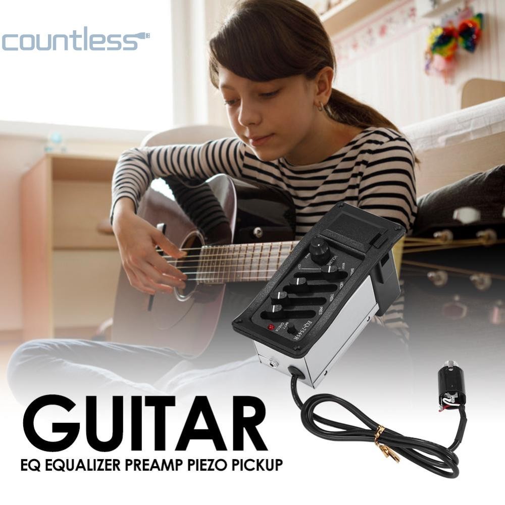 Eq-7545r EQ Piezo Preamp Pickup Professional 4 Bands เครื่องดนตรีอะไหล่ # [cuntless.th]