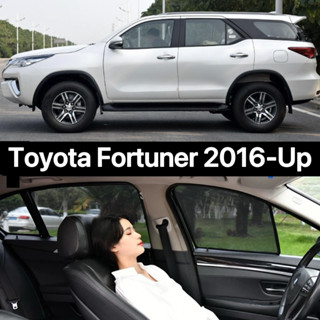แม่เหล็กม่านบังแดดรถยนต์สําหรับ Toyota FORTUNER 2016-2025 ผ้…