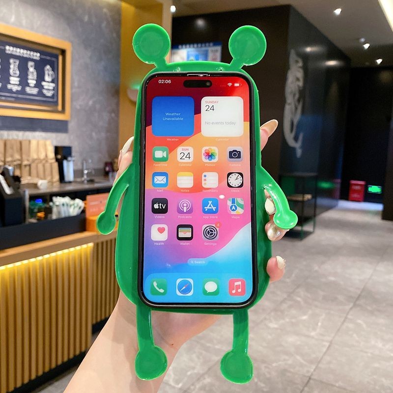 น่ารัก 3D ยาวขาไส้กรอกปากกบซิลิคอนสําหรับ Realme C100 C85 รูปที่ 6