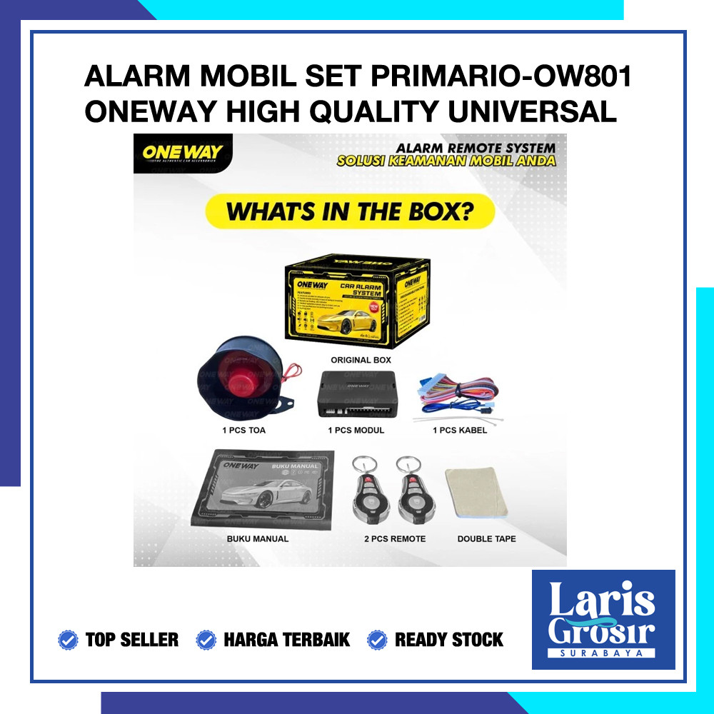 OneWay Car Alarm Remote System Primario Type OW801 Premium Complete Set Universal