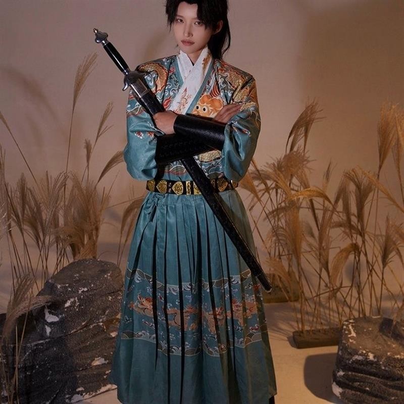 Ximengge Hanfu Longyuan เสื้อผ้าปลาบิน Jinyi เสื้อกันหนาว Ming Made ผู้ชายผู้หญิงคู่ฤดูใบไม้ผลิฤดูใบไม้ร่วง - รูปที่ 2