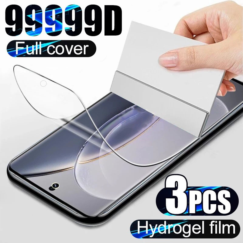 สําหรับ ZTE Blade V70 V60 Design Max A75 4G 5G A55 A35 A34 3 ชิ้น 999D HD Clear Soft Hydrogel ฟิล์มส
