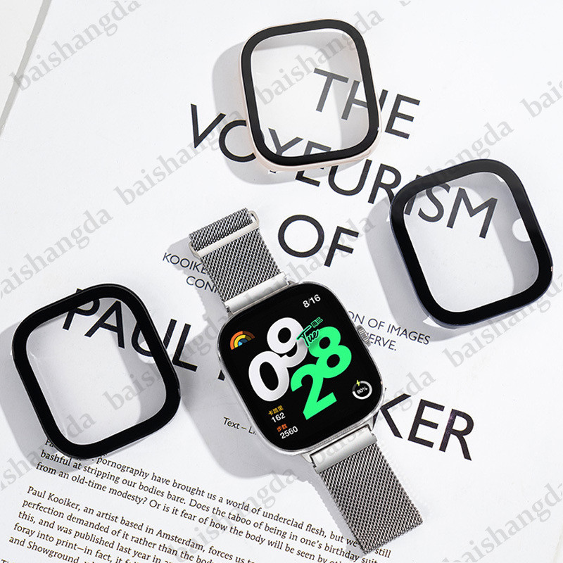 กระจกนิรภัยป้องกันหน้าจอสําหรับ Xiaomi Redmi Watch 5/4/3/2 สมาร์ท sportsall รวมทุกอย่างเคสแข็งสําหรับ Redmi Watch 3/5active/lite