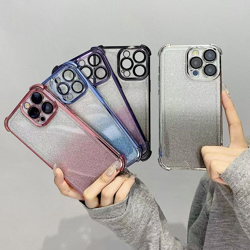 🔥COD🔥เคสไอโฟน15 for IPhone 14 16 12 13 11 Pro Max 14 15 16 Plus XR XSMAX 7Plus เคสโทรศัพท์กันกระแทกแบบไล่เฉดสีกลิตเตอร์