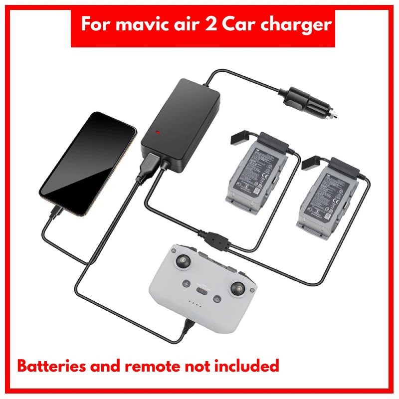 สำหรับ Mavic Air 2 Car Charger Battery Car Charger Car Dual Battery แม่บ้าน,4 In 1 Battery Car Char