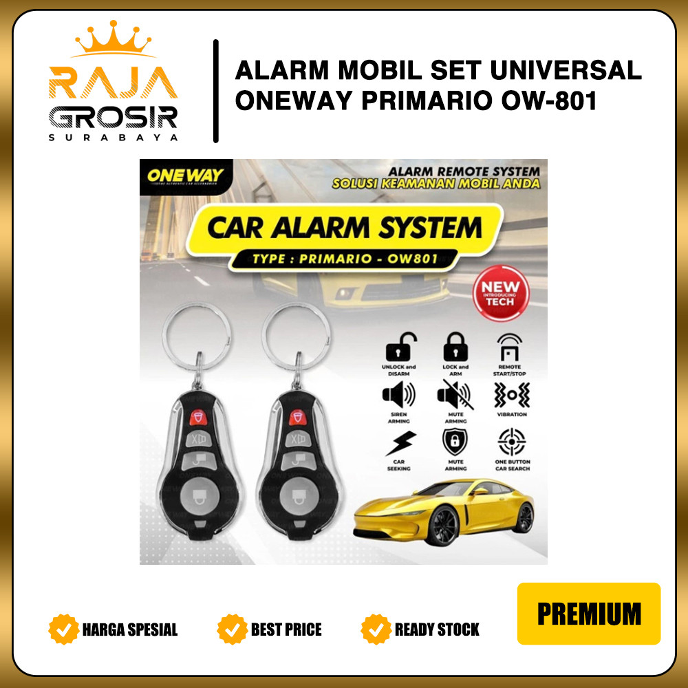 OneWay Car Alarm Remote System Primario Type OW801 Premium Complete Set Universal