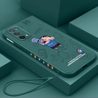 เคส Oppo A74 5G Oppo Reno 12 Pro Reno 12F Reno 12 5G A92 A52 Reno5 Reno 4 5 Reno4 5G tpuฟรีlanyardแฟชั่นSoft Shellเคสโทรศัพท์KXX