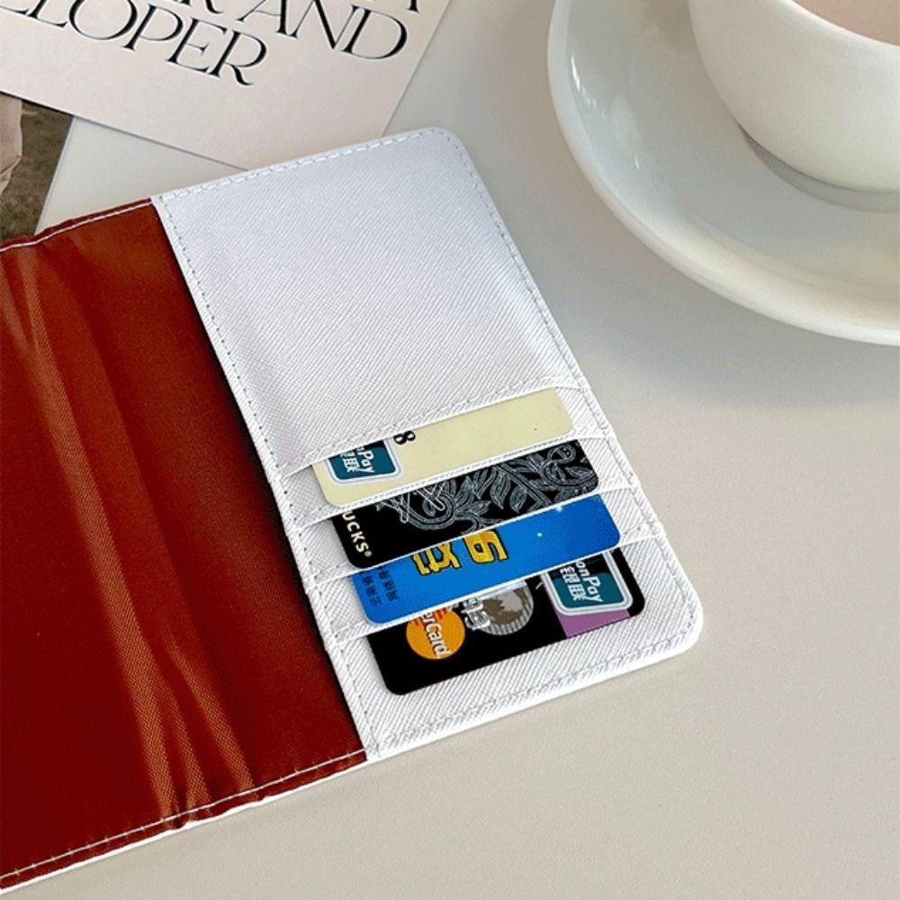 LUNAPUL Hachiware Passport Holder, Momonga Kurimanjyuuu Chiikawa Passport Cover, Fashion Travel Wallet Airplane Check-in Rakko Usagi Ticket Folder Female