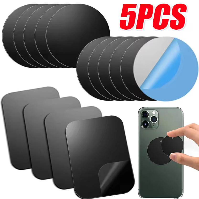 1/3/5 ชิ้น Universal Iron Sheet Disk Sticker / Phone Car Magnet Holder / Mobile Phone Magnetic Stand