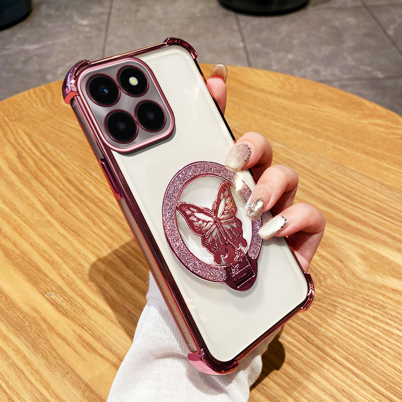 YBD ปลอกไฟฟ้าโปร่งใสสําหรับ Honor X7C Four Airbag Anti Drop Creative Bracket