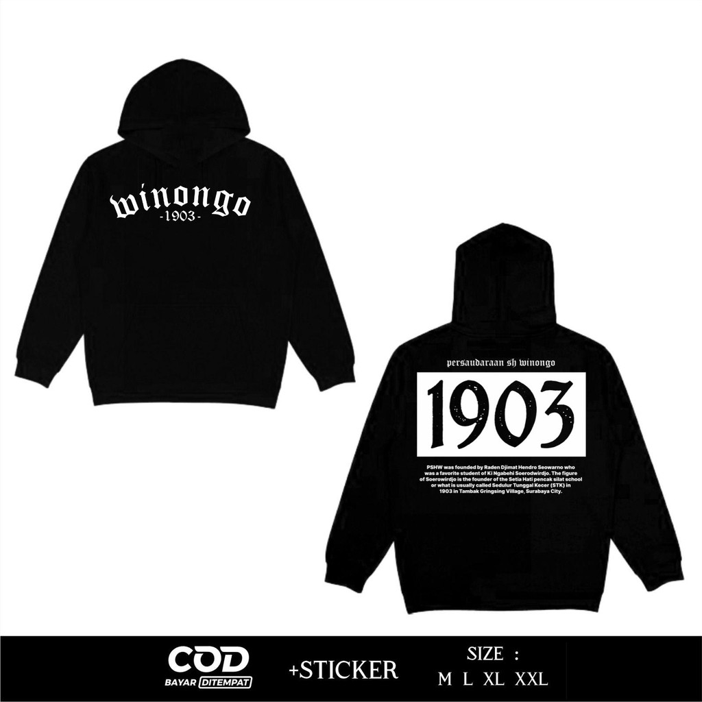 PSHW เสื้อฮู้ด SH Winongo 1903 Brotherhood โดย Redbil Official Store FE4