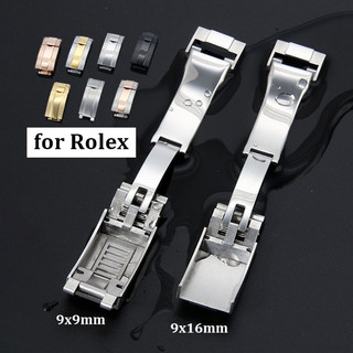 คุณภาพสูง 316L สแตนเลสสตีลนาฬิกาสําหรับ Rolex Daytona Submariner GMT ปรับ Fine-tuneing ดึงนาฬิกา Clasp 9x9 มม.9x16 มม.