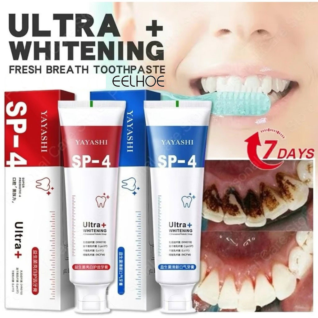 รับประกันต้นฉบับsSp4 ยาสีฟัน EELHOE SP-4 โปรไบโอติกไวท์เทนนิ่งคราบฟัน Remover ลมหายใจสดชื่น 120g