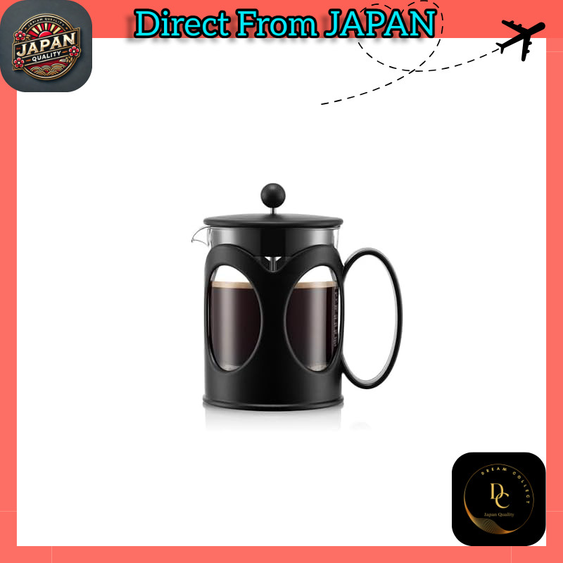 BODUM Coffee Maker Coffee Press KENYA French Press Coffee Maker 500ml Black Stainless Steel Filter G