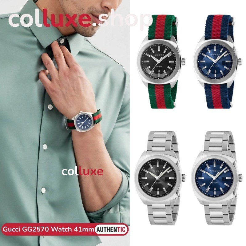 👜⌚กุชชี่ GUCCI นาฬิกาข้อมือ รุ่น GG2570 Watch 41mm Code: 446009 I1820 8652