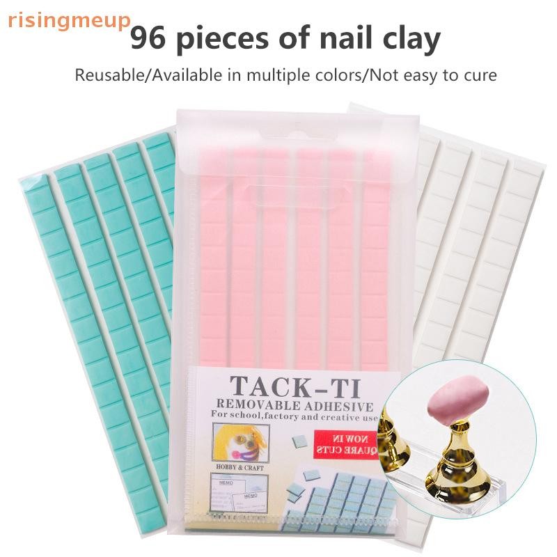 [risingmeup] 30/96 ชิ้นนํากลับมาใช้ใหม่ Clay Putty สําหรับแสดงเล็บกาวกาวดินมืออาชีพเล็บเครื่องมือฝึกใหม่