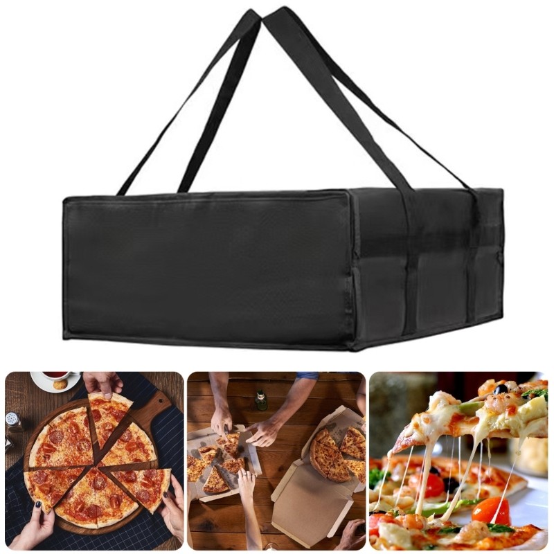 Bapara Pizza Delivery กระเป๋าฉนวนพร้อมที่จับแบบพกพา เครื่องอุ่นแคมป์ปิ้งกันน้ํา