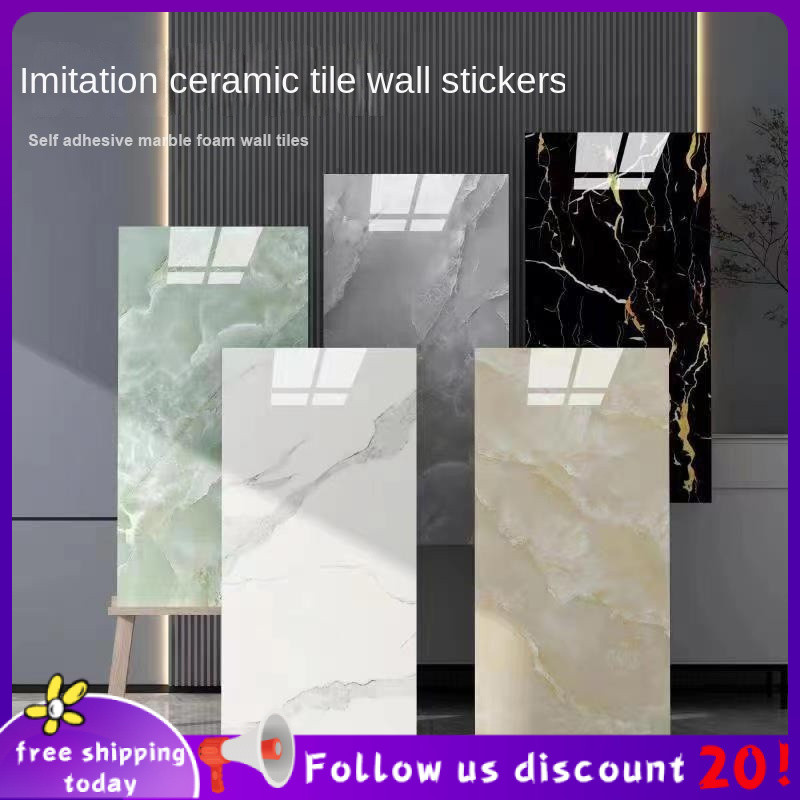 Se7ven✨Imitation tile self-adhesive wall stickers kitchen bathroom room wall renovation 3d three-dim