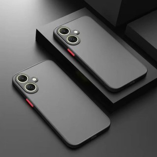 เคสกันกระแทก สำหรับ Samsung A07/A17/A06/A16/A26/A36/A56/A55/S25FE/S24FE ปุ่มสีผิวด้าน กันรอยกล้อง ขอบนิ่มหลังแข็ง