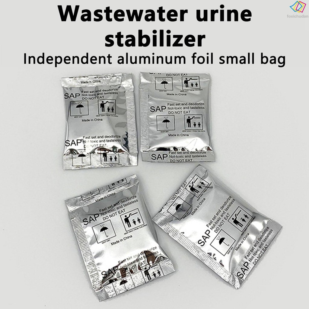 50 ชิ้น Poo ดูดซับเจลผงใช้งานง่าย Deodorizing Powder สําหรับผู้ใหญ่ Porta ไม่เต็มเต็งสารเคมีถังห้องน้ํา
