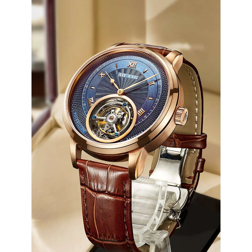 นาฬิกาผู้ชาย Ailang 8821A แฟชั่นสําหรับผู้ชาย สายนาฬิกาหนังแท้ 22mm  นาฬิกา automatic ผู้ชาย
