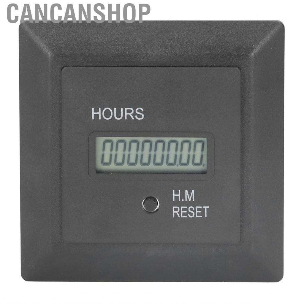 Cancanshop ชั่วโมงดิจิตอลจอแสดงผลจับเวลาเครื่องวัดชั่วโมง 0-999999H 59M อะไหล่ CX4
