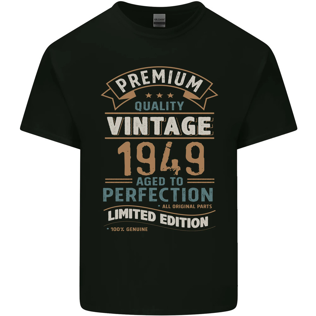 Premium Vintage 75Th Birthday 1949 Mens Cotton T-Shirt Tee Top