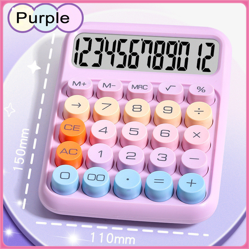 YTL เครื่องคิดเลขอิเล็กทรอนิกส์ 12 หลัก หน้าจอ LCD ขนาดใหญ่ สีสันสดใส สําหรับสํานักงาน โรงเรียน ธุรกิจ