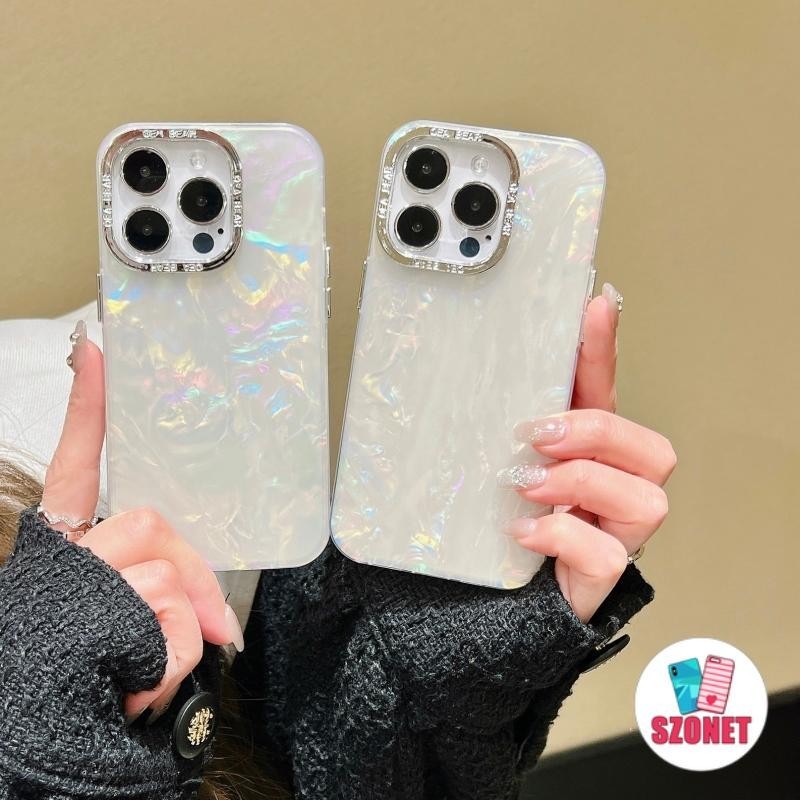 เคสโทรศัพท์มือถือแบบแข็ง กันกระแทก กันรอยกล้อง ลายเลเซอร์ สําหรับ iPhone 15 14 13 12 11 Pro Max 15 Plus XS XR X 8 7 6 6S Plus + SE 2020