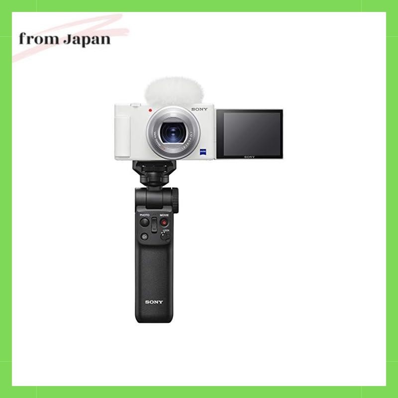 Sony (Sony) กล้องดิจิทัล ขนาดกะทัดรัด สําหรับ Vlogcam Vlog Zv-1 (รวมด้ามจับ: Gp-Vpt2Bt สีดํา, แบตเตอรี่ + 1) เลนส์ซูม 24-70 มม. F1.8-2.8 สีขาว Zv-1G W
