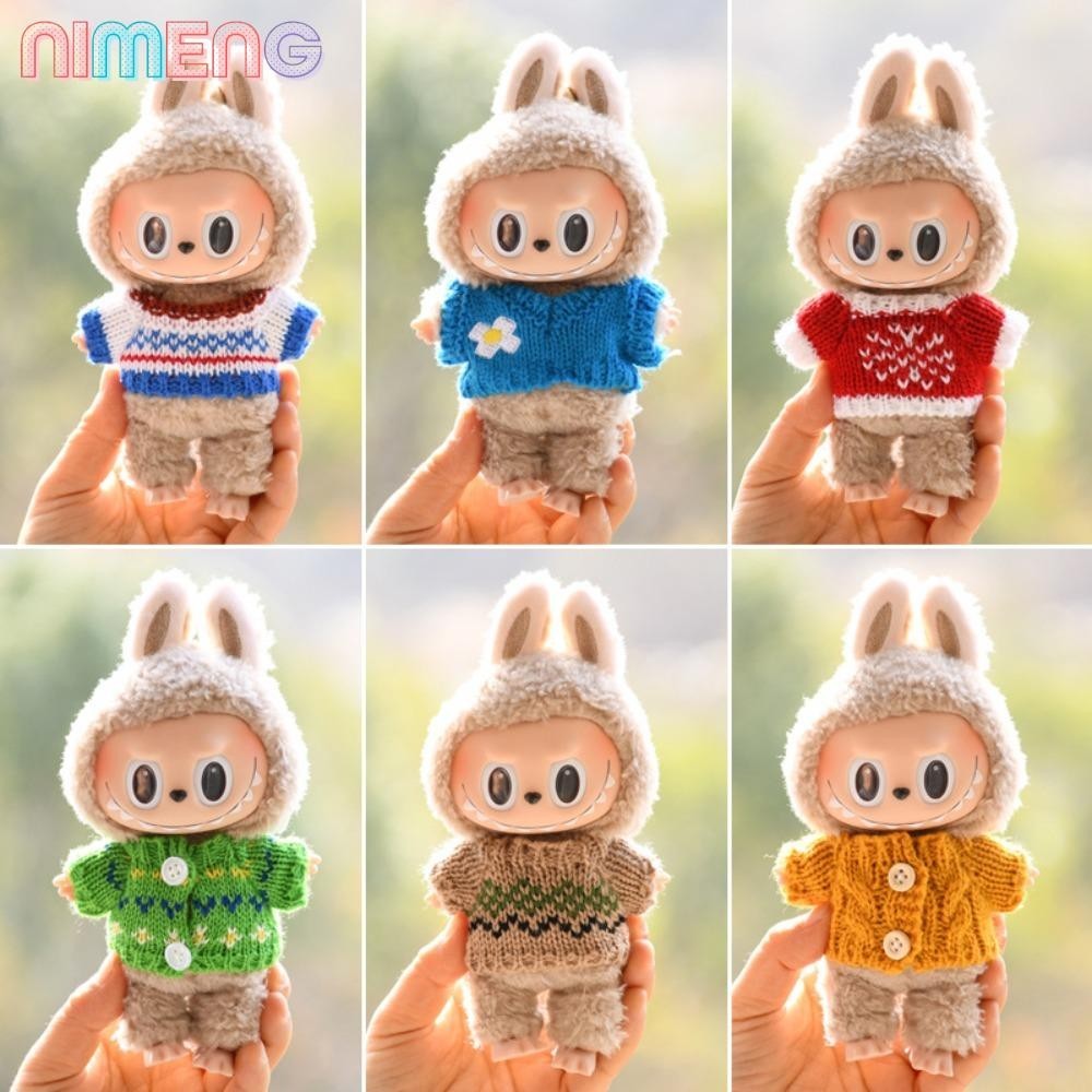 Nimeng Labubu ชุดเสื้อผ้าตุ๊กตาลาบูบูน่ารัก 15 ซม. 15 ซม. เข้ากับทุกการแต่งกาย สําหรับตกแต่งตุ๊กตา