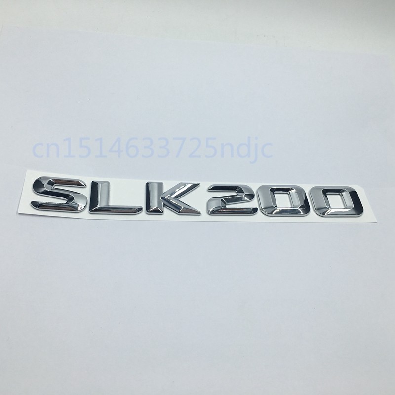 รถด้านหลังฝาปิดสัญลักษณ์ Chrome หมายเลขตัวอักษร SLK 200 สําหรับ R170 R171 R172 SLK200