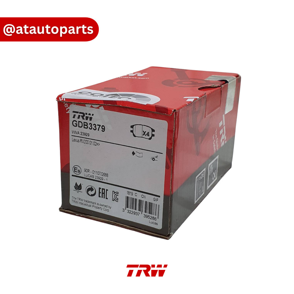 ผ้าเบรคหน้า   Lexus RX300 / Harrier XU10 ( 2000 - 2003)  Front Wheel Break Pad TRW COTEC GDB3379 / G