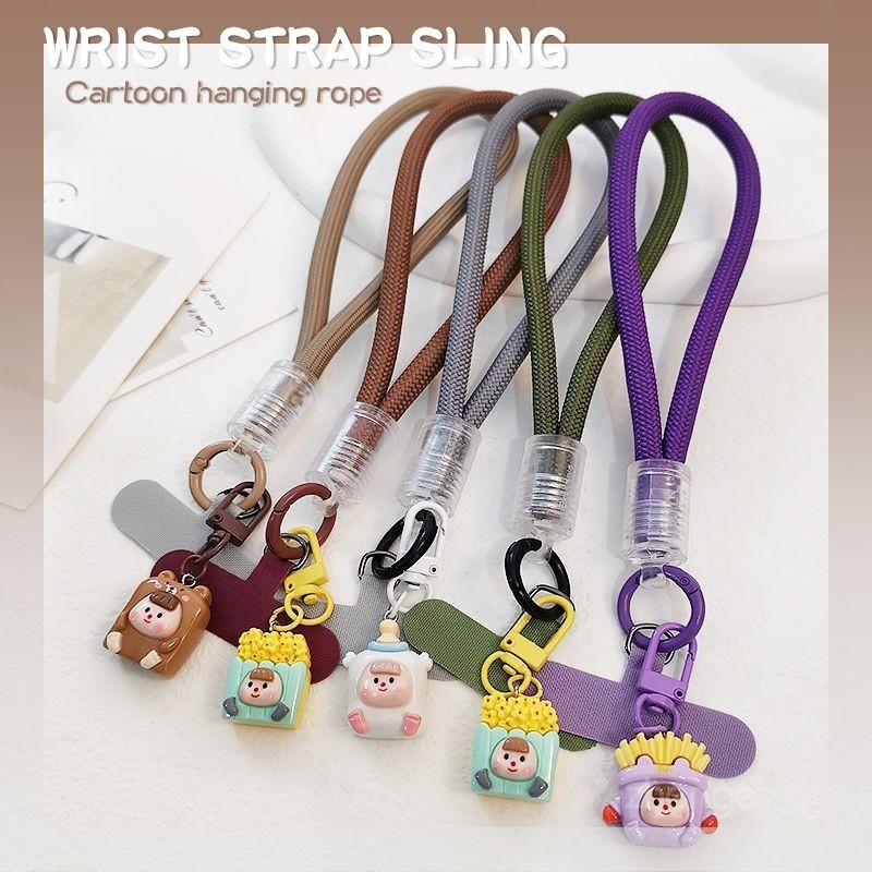 สายคล้องโทรศัพท์มือถือ แบบถัก สายคล้องข้อมือสั้น จี้คลิป เคสโทรศัพท์ เชือกสากล สลิงขนาดเล็ก เดินทางกลางแจ้ง สําหรับผู้ชาย ผู้หญิง